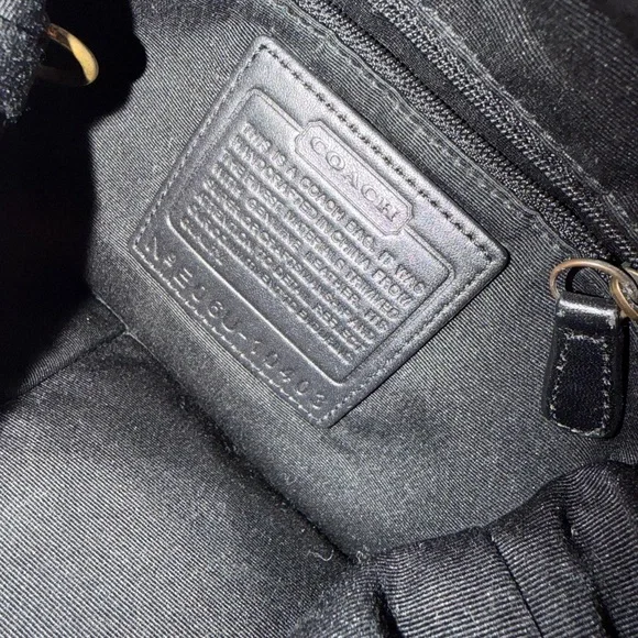 Coach Black Interior Bag with Gold Accents - Picture 5 of 11